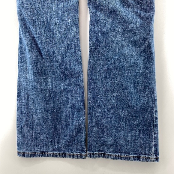 Lee Jeans Women's Size 14 Boot Cut Riders Blue Denim 5 Pocket Button Zip Closure - Picture 11 of 12